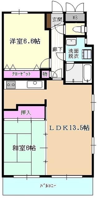 グランビュー薬院205号室-間取り