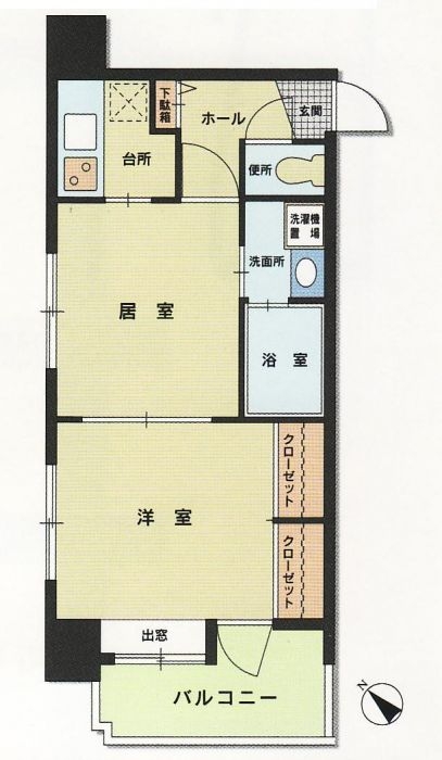 エステートモア白金クロス410号室-間取り