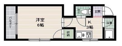 ビラプリンセスA101号室-間取り