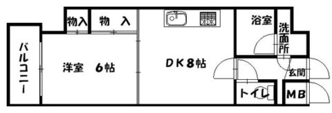 アスゴールダイイチ203号室-間取り