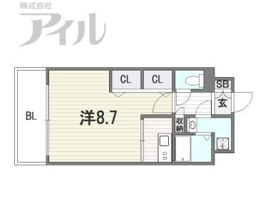 ラファセベルシード博多505号室-間取り