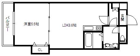 エース五番館806号室-間取り