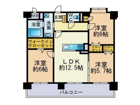 カラコレスV506号室-間取り