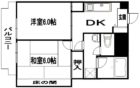 大産板付マンション - 所在階 の間取り図