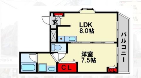 エルクルーセ401号室-間取り