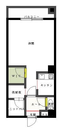 シティハイム南福岡2F号室-間取り