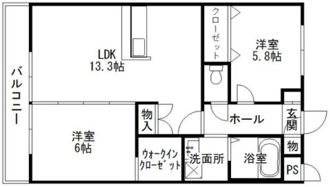 泉コーポ103号室-間取り