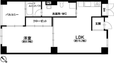 フェイズイン山王205号室-間取り