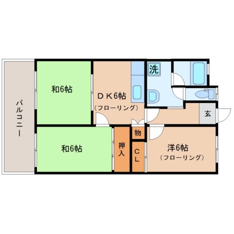 日下部ビル205号室-間取り