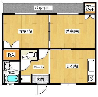 東雲コーポ103号室-間取り