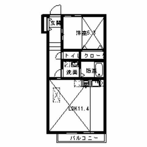 アーデルホーフ102号室-間取り