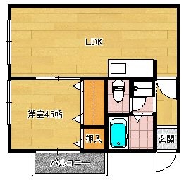 エクレールハイツ205号室-間取り