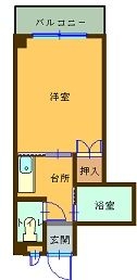 ヴィラージュ春吉II - 所在階5階の間取り図 3352