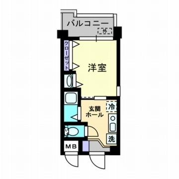 ヴィラハイジア春吉1105号室-間取り