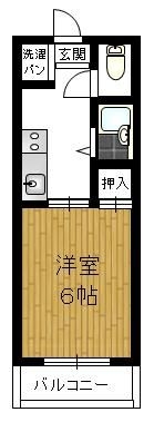 中隈ビル - 所在階 の間取り図