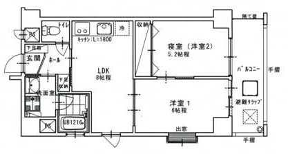 プラムスフローラ502号室-間取り