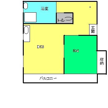 サンマリン西公園201号室-間取り