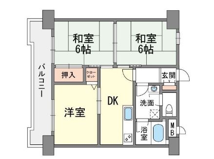 ダイアパレス大手門601号室-間取り