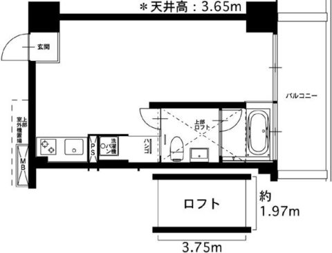 テルツェット5B号室-間取り