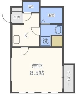 ソリッド東比恵駅南101号室-間取り