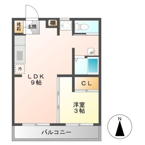 パインテール平和301号室-間取り