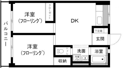 第1コーポ舞鶴ビル712号室-間取り