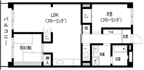 第3コーポ舞鶴ビル1103号室-間取り