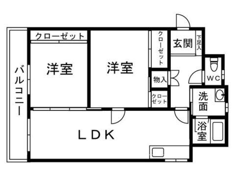 ライラック薬院502号室-間取り