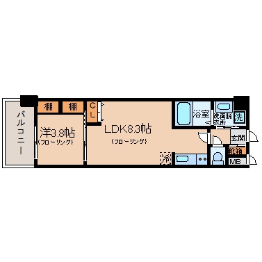 Ｆ・ＰＡＲＣ博多駅南303号室-間取り