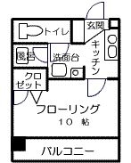 アミティエ博多南206号室-間取り