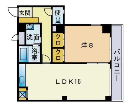 フェイズイン博多駅東302号室-間取り