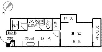 第6よしみビル808号室-間取り