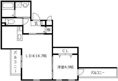 Kiefer Yoshizuka(キーファ吉塚)102号室-間取り