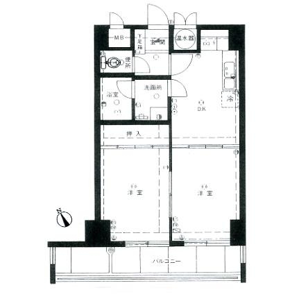 ライオンズマンション警固南904号室-間取り