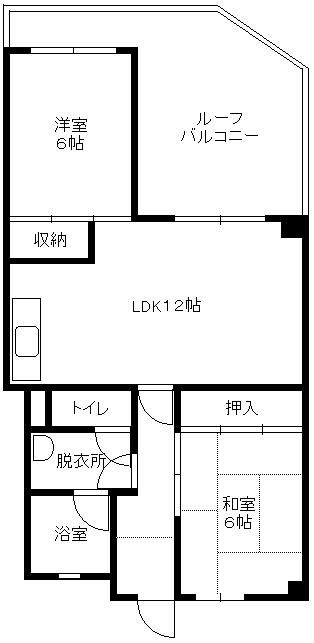 長谷ビル402号室-間取り