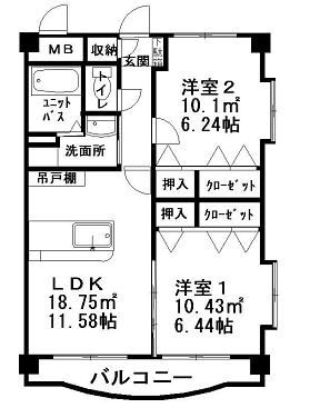 エントピア21201号室-間取り