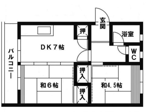 山文ビル203号室-間取り