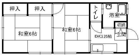 若葉荘2F号室-間取り