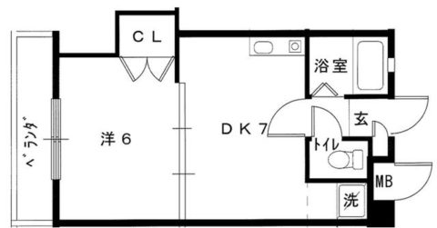 第2藤蔵ハイツ403号室-間取り