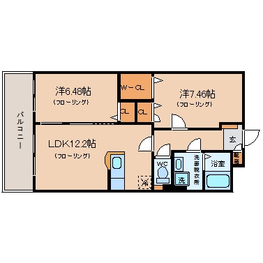 ソルモンテはかた302号室-間取り