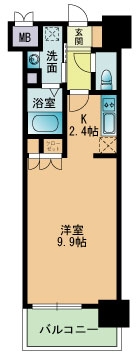 ＲＪＲプレシア南福岡 - 所在階 の間取り図