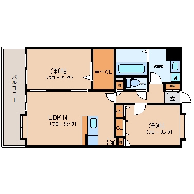 ソレアード空港南502号室-間取り