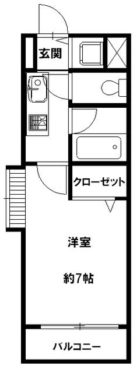 メゾン・ド・ヴィレ薬院 - 所在階 の間取り図