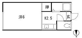 フローラル竹下202号室-間取り