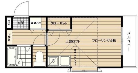 アルカディア那珂401号室-間取り