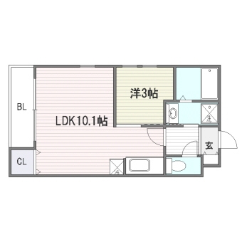 Ｇrandtic ＫＡＲＥＮ博多駅南101号室-間取り