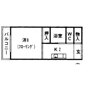 サンインクリース吉塚402号室-間取り