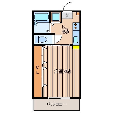 アンシャンテ吉塚102号室-間取り