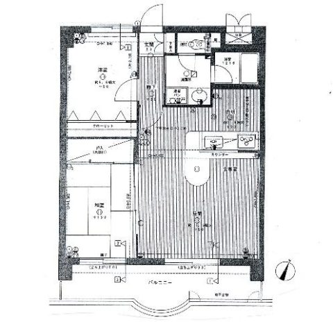 ライオンズマンション箱崎南7F号室-間取り