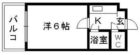 ジョイナス薬院 - 所在階6階の間取り図 3597